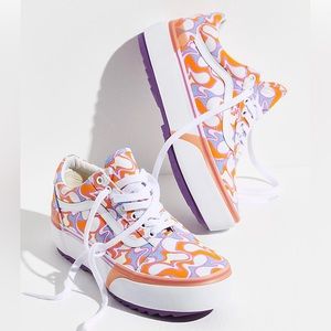 Vans Old Skool Stacked Printed Sneakers, size 9
